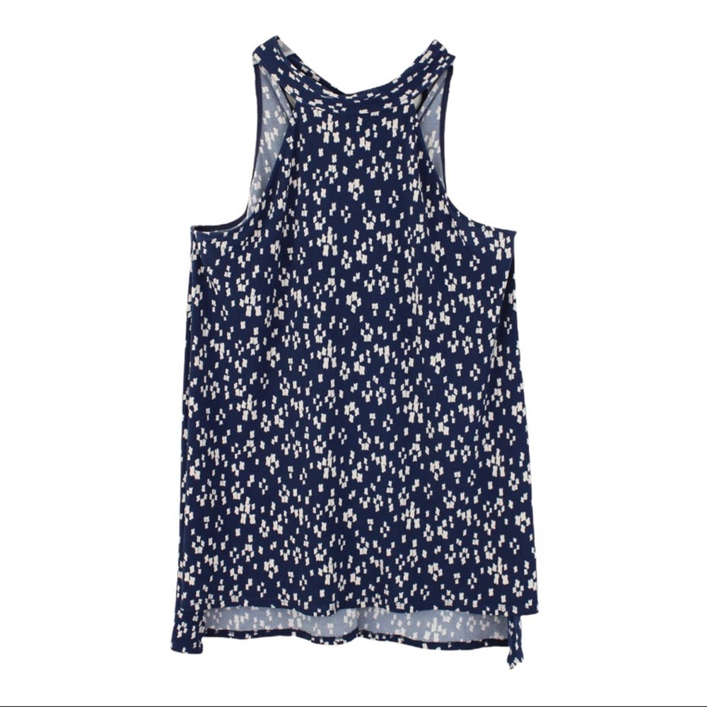 Women’s Gilli High Neck Sleeveless Tie Back Halter Top Tunic Blouse, Blue,Medium